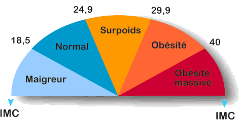Tableau récapitulatif de l'IMC